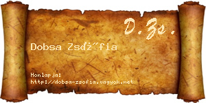 Dobsa Zsófia névjegykártya
